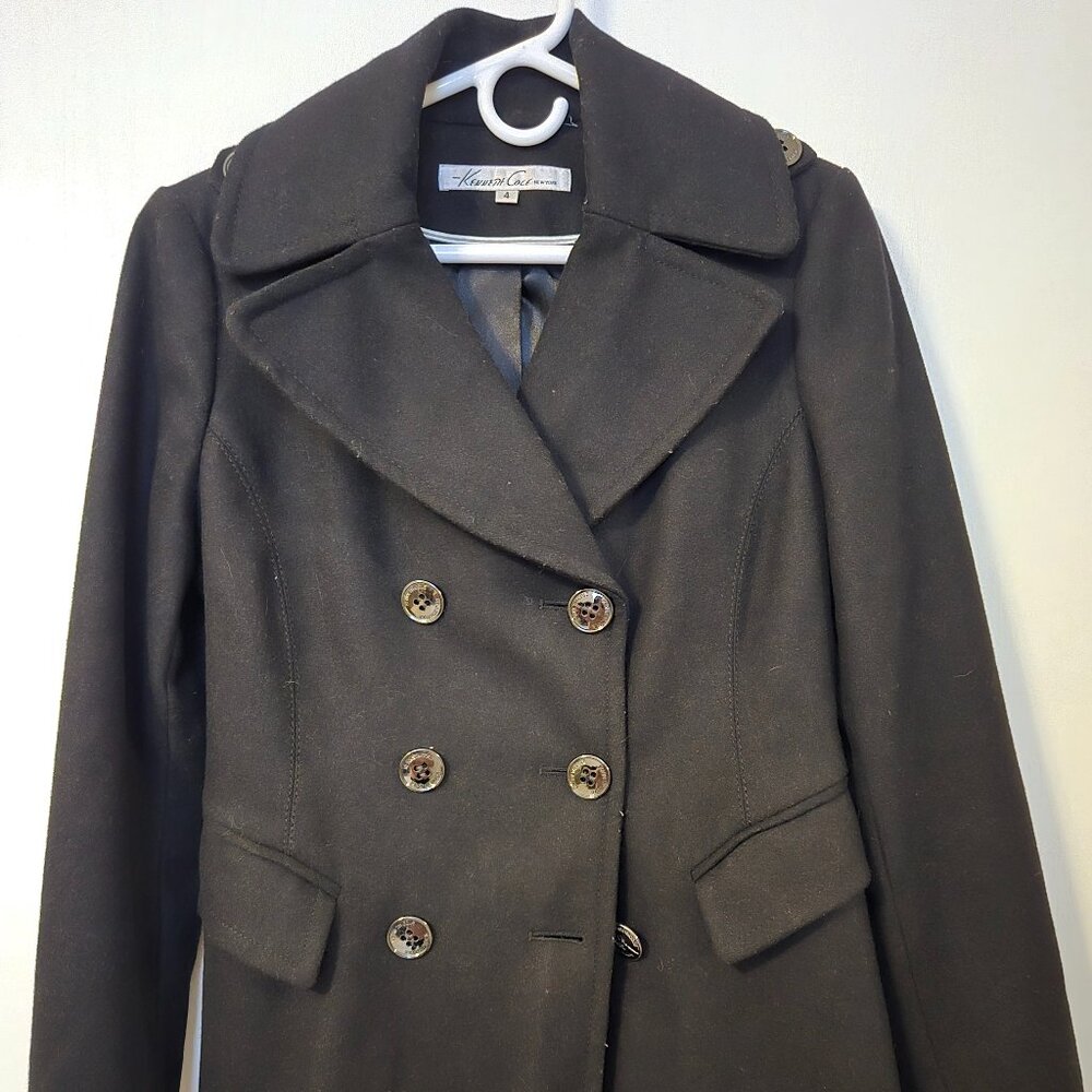 🖤 Kenneth Cole NY | Classic Wool Blend Double Breasted Peacoat